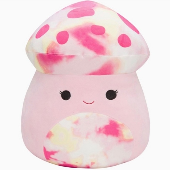 Squishmallows Rachel the Pink Tie Dye 14" Mushroom NWT - Picture 1 of 3